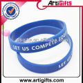 Pulseira de silicone barato promocional com carta